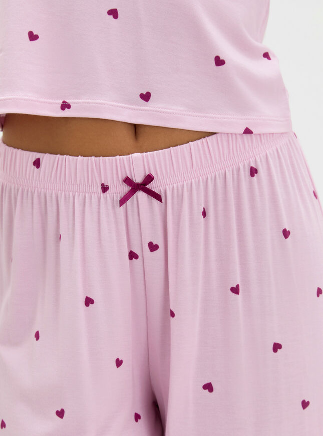 Heart modal long pyjama set